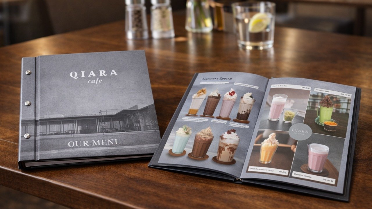 Buku Menu Hard Cover Baut dengan Isi PET 115 gsm: Tahan Air dan Lebih Awet