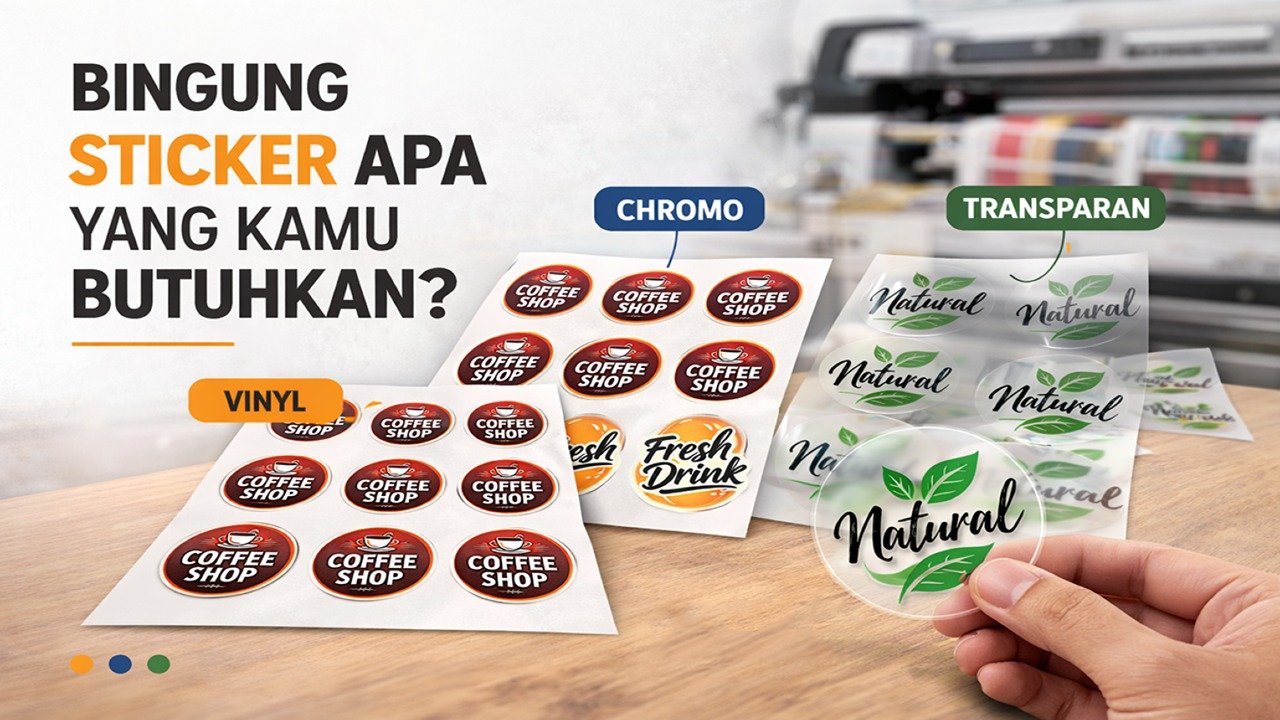 Perbedaan Sticker Vinyl, Chromo, dan Transparan: Mana yang Paling Cocok untuk Kebutuhan Anda?
