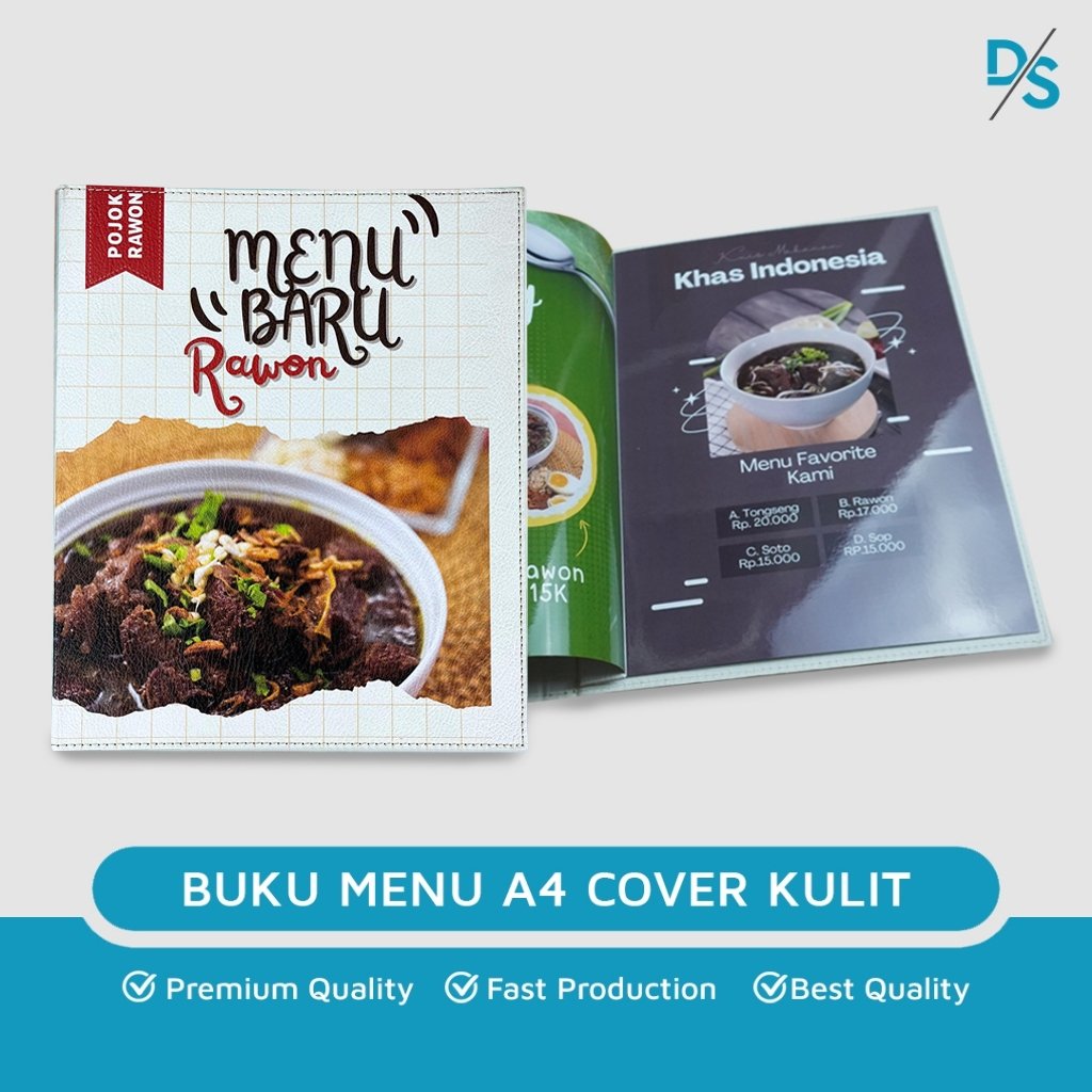 Buku Menu Cover Kulit Premium Ukuran A4