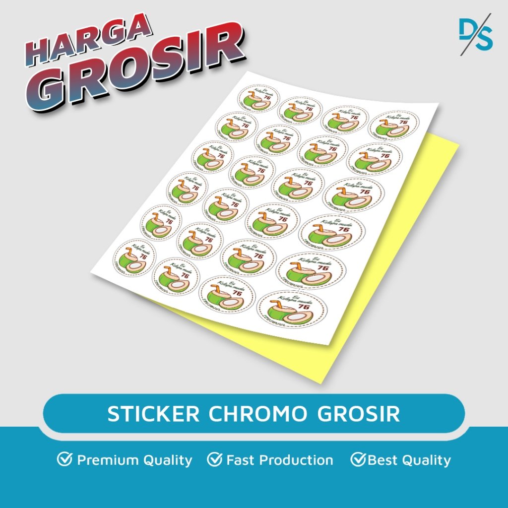 Cetak Stiker Chromo A3+ Grosir