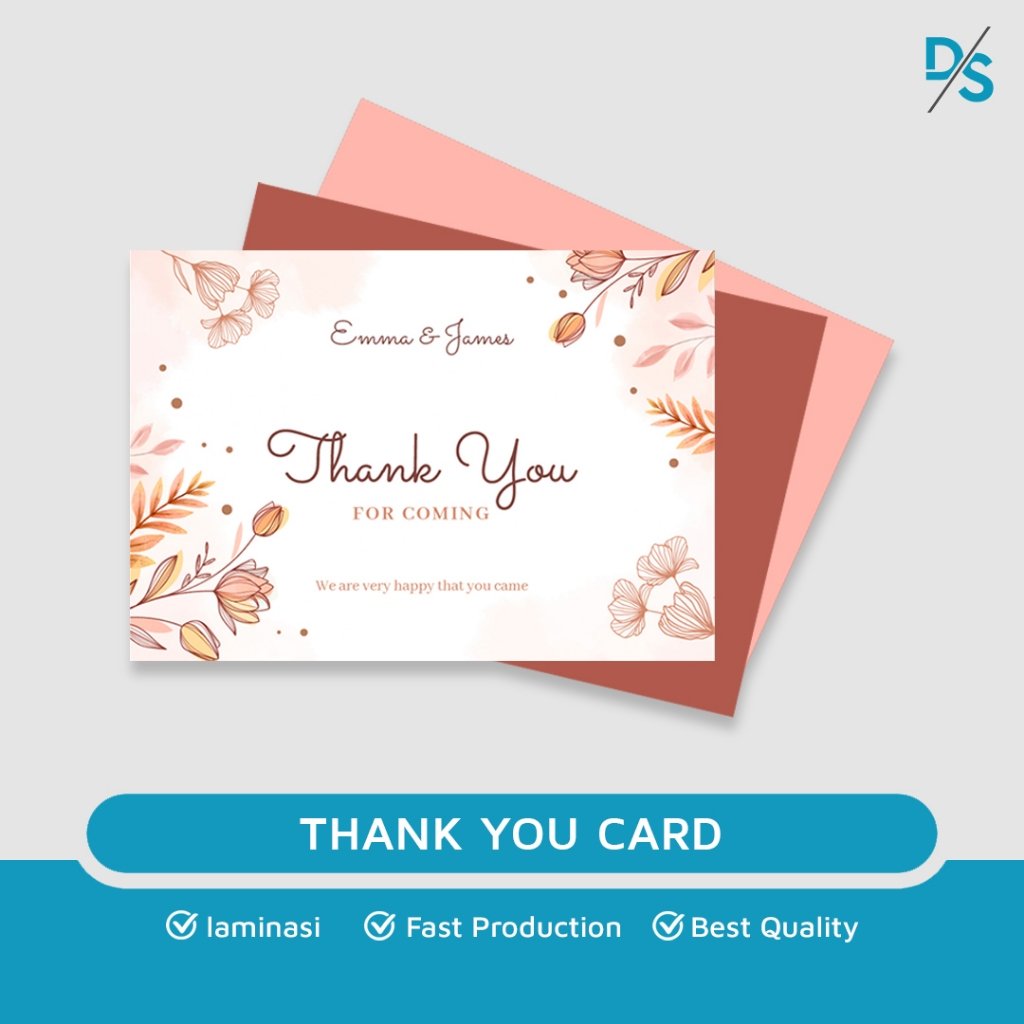 Thank You Card Custom - Kartu Ucapan 