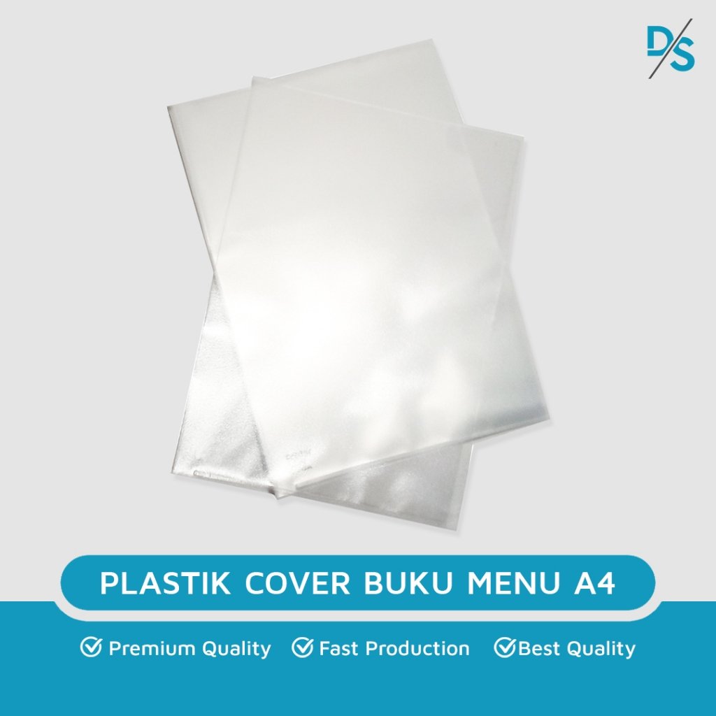 Plastik/plastic cover buku menu ukuranA4