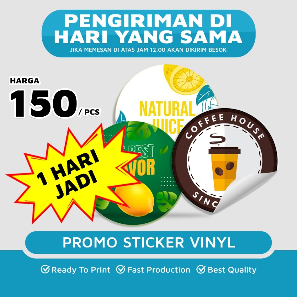 Cetak Sticker Custom Viny ( Satuan )