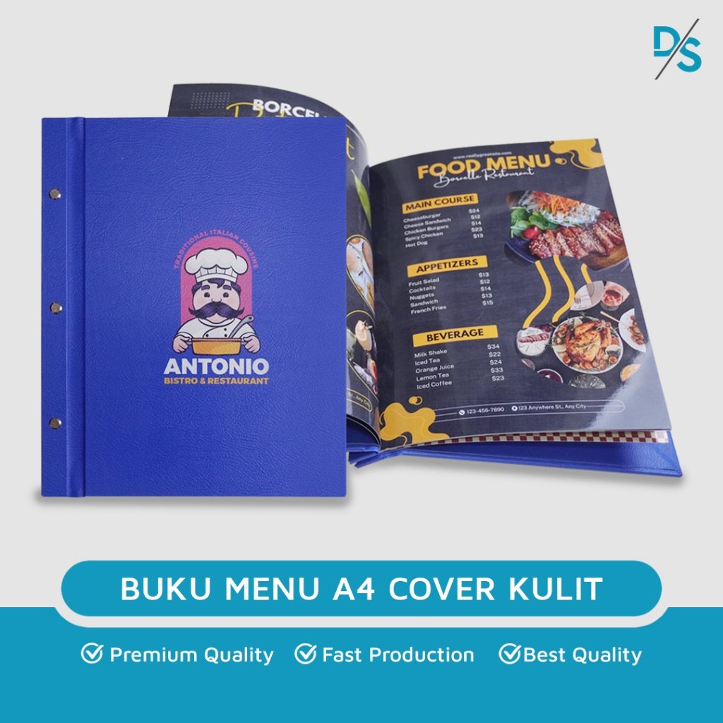 Buku Menu Custom Cover Kulit Sintetis