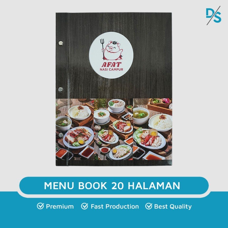 DSPRINTING - Cetak / Print Buku Menu Restoran / Cafe A4 Jilid Baut 8 Halaman